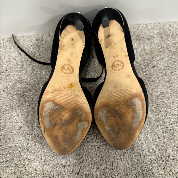 Michael Kors Black Suede Heels - Picture 3 of 3